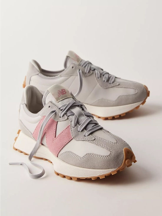 New Balance Shoes - New Balance 327 Sneakers  Raincloud / Pink Taffy